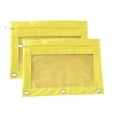 thumbnail image 1 of Linnome 2 Pack Pencil Pouch,Three-hole Pencil Case Single Zipper Transparent PVC Document Storage Bag,Large Capacity Pencil Pouch with Zipper Clear Binder Pencil Case with 3 Reinforced Grommets, 1 of 9