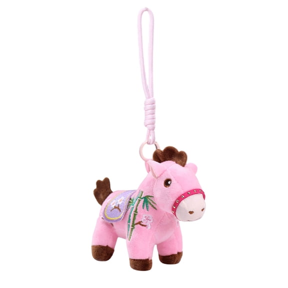 Linnome 2026 Year of the Horse Embroidered Lucky Pony Charm for Home Use Colorful Cute Foal Hanging Ornament Needs