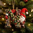 thumbnail image 1 of Linnome 2D Acrylic Christmas Letter Ornaments Personalized Xmas Tree Hanging Letter Pendants Festive DIY Decorative Accessories For Home Holiday Party Christmas Tree Decoration Gift Idea Supply, 1 of 6