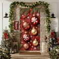 thumbnail image 1 of Linnome 35 x 72 Inch Christmas Door Cover with Festive Design, Holiday Door Curtain for Interior Decoration, Premium Party Decor for Seasonal Celebrations, 1 of 6