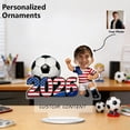 thumbnail image 1 of Linnome 4 Inch Custom Acrylic Football Shape Name Plate Soccer Player Personalized Gift For Fans Home Office Desk Decoration Trophy Display, 1 of 7