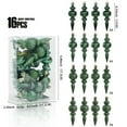 thumbnail image 1 of Linnome 6 Pcs 4in Green Finial Drop Christmas Ornament Hanging Finial Decor For Christmas Tree Holiday Decoration, 1 of 1