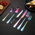 thumbnail image 1 of Linnome 6 Piece Stainless Steel Tableware Set Complete Flatware Collection for Home Dining Everyday Use Durable Cutlery for Eating and Serving, 1 of 6