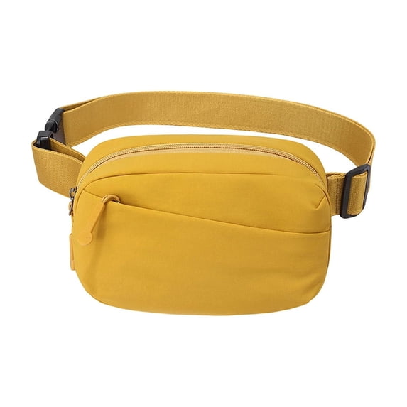 Linnome Adjustable Strap Fanny Pack Lightweight Crossbody Waist Bag Multi Pocket Mini Sling Pouch for Outdoor Walking Running Travel Daily Small Item Storage