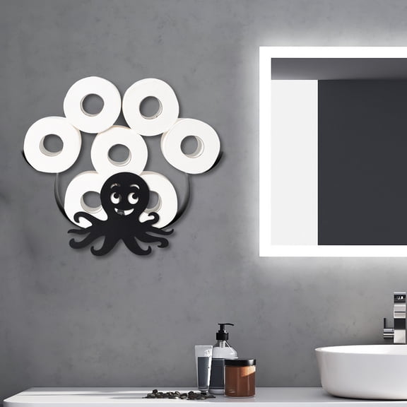 Linnome Animal Shaped Wall Mounted Tissue Holder Floor Standing Toilet Paper Organizer Home Decor Needs