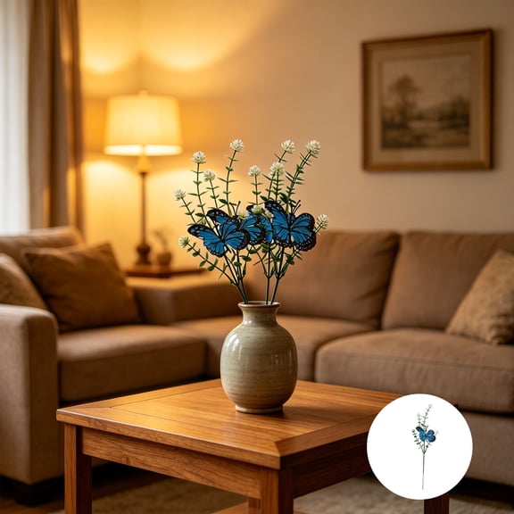 Linnome Artificial Flower 12.6 Inch Realistic Fake Flower for Home Wedding Party Decoration