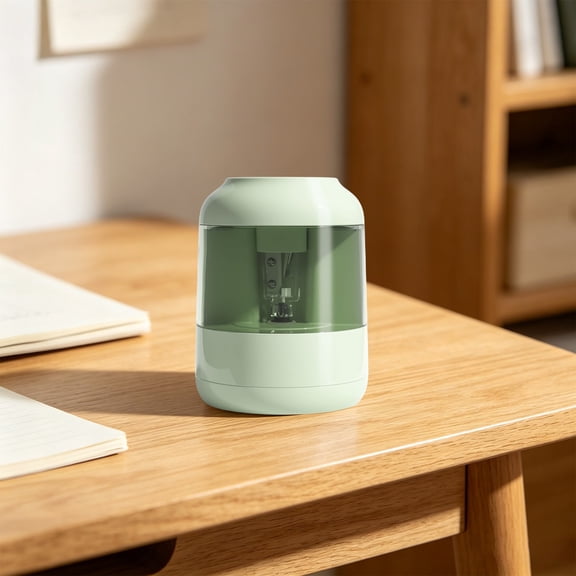Linnome Automatic Electric Pencil Sharpener USB Battery Dual Powered Auto Pencil Cutter Non Slip Desk Mounted Portable Study Stationery
