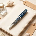thumbnail image 1 of Linnome Beautiful Ocean Themed Rollerball Pen Vintage 2D Printed Design - Elegant Marine Pattern Writing Pen 2ml Refill - Collectible Sea Life Ballpoint Pen for Office Business Gift, 1 of 7