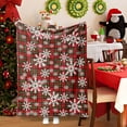 thumbnail image 1 of Linnome Christmas Snowflake Print Blanket - Soft Warm Throw for Sofa, Bed, Office and Travel Use, Multipurpose Holiday Fleece Blanket for Winter, 1 of 6