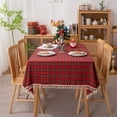 thumbnail image 1 of Linnome Christmas Theme Dining Tablecloth, Cozy Holiday Scene Design for Home Table Decor, Versatile Cover for Festive or Everyday Meals, 1 of 6