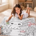 thumbnail image 1 of Linnome Coloring Blanket for Washable Polyester Throw - Reusable Large Coloring Mat Creative Art Activity - Fun Color-In Blanket for Teens Home Playroom Gift, 1 of 7