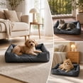 thumbnail image 1 of Linnome Cozy Oxford Cloth Pet Bed Water-Repellent Warm - All-Season Non-Stick Hair Cat Dog Bed with Grip Dots - Waterproof Fabric Pet Cushion for Indoor Small Cats Dogs, 1 of 7