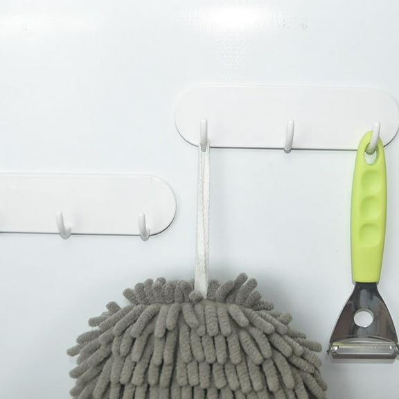 Linnome Creative Magnetic Hooks Strong Hold No Drill for Fridge Cabinet Locker Organize Towels Keys Utensils