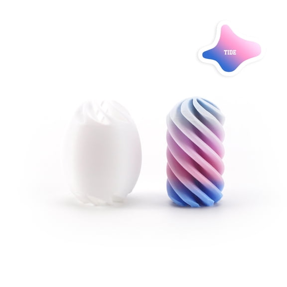 Linnome Easter 3D Printed Spin Egg Fidget Toy Rotating Shell Stress Relief Desk Ornament for Party Favor Holiday Decoration and Fun Activity