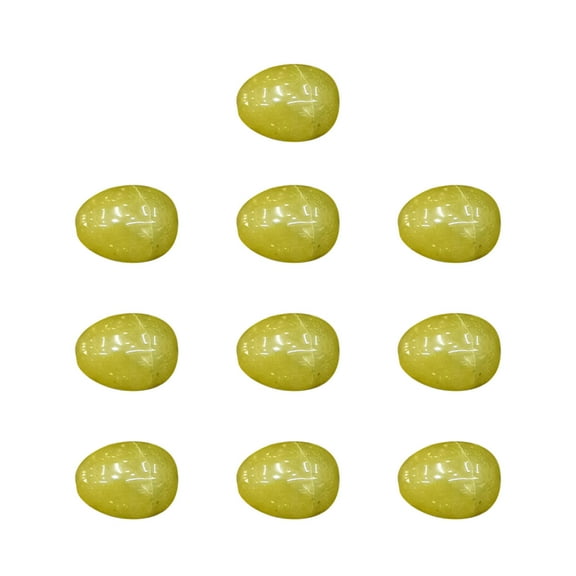 Linnome Easter Crystal Mini Egg 20mm Agate Jade Stone Egg Ornament 10PC for Home Decor Spring Holiday Gifting Display