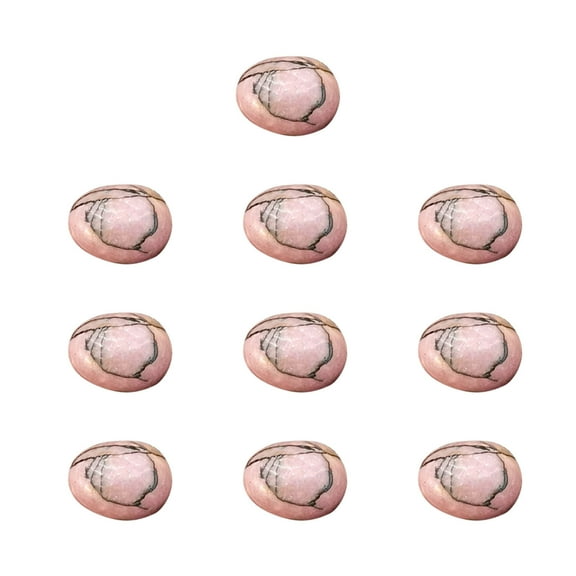 Linnome Easter Crystal Mini Egg 20mm Agate Jade Stone Egg Ornament 10PC for Home Decor Spring Holiday Gifting Display