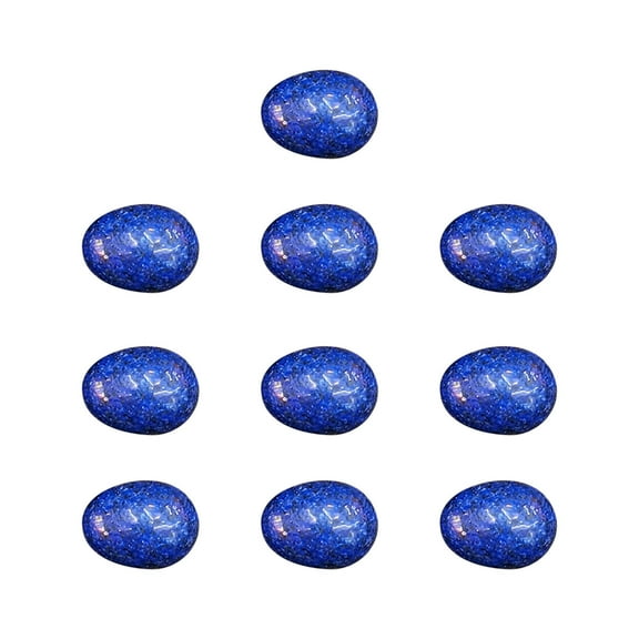 Linnome Easter Crystal Mini Egg 20mm Agate Jade Stone Egg Ornament 10PC for Home Decor Spring Holiday Gifting Display