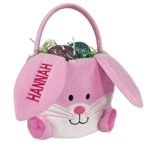 Linnome Easter Decoration Basket Resurrection Bunny Storage Container Spring Holiday Party Tabletop Organizer For Egg Hunt Gift Display And Indoor Home Accents