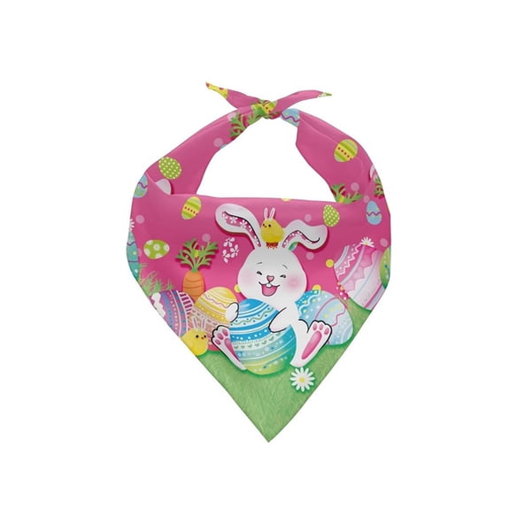 Linnome Easter Holiday Dog Bandana Adjustable Pet Scarf Spring Festival Dog Cat Collar Neck Decor Accessory