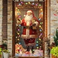 thumbnail image 1 of Linnome Festive Christmas Door Cover with Holiday Prints - Door Hanging Tapestry for Indoor & Outdoor Home, Party, and Seasonal Welcome Decor (35"x71"), 1 of 7