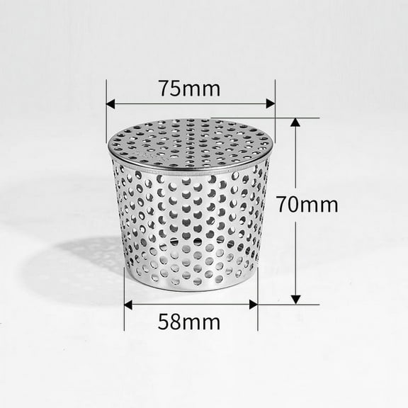 Linnome Gutter Guard Filter, PVC Termination Cap Mesh Screen Roof Vent Cover Stainless Steel Conical Exhaust Pipe Cover Downspout Guard Filter Strainer for Downspout Silver