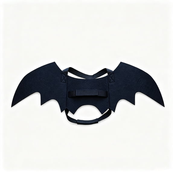 Linnome Halloween Black Wings Pet Harness Costume Accessory Adjustable Neck Chest Straps With for Small Medium Dogs Cats Party Photo Prop