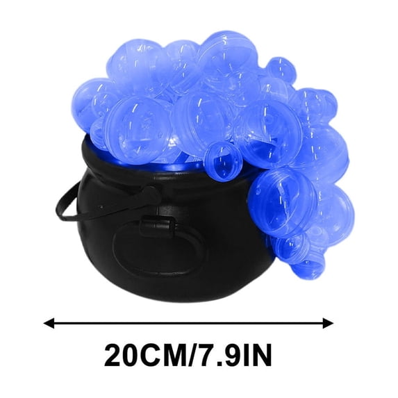 Linnome Halloween Decorations - Handmade Bubbling Cauldron Set - Black Plastic Bowl Party Decoration - Spooky Decor for Home Kitchen Room Party Table