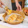 thumbnail image 1 of Linnome Hand Woven Rattan Look Fruit Basket Scalloped Edge Decorative Snack Tray Woven Storage Bowl for Coffee Table Fruit Pastry Dessert Display, 1 of 7