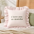 thumbnail image 1 of Linnome I Love You So Match Pun Throw Pillow 14x14 Inch,Funny Cute Food Lover Double-Sided Print Cotton Cushion,Plush Soft High-Resilience Decor for Couch Bed Office Valentine Gift, 1 of 8