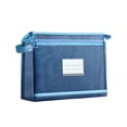 thumbnail image 1 of Linnome Mesh Document Storage Bag Zippered Paper File Organizer with Label Pocket Portable Office Paper Folder for Notebook Stationery A4 Document Supply Storage, 1 of 6