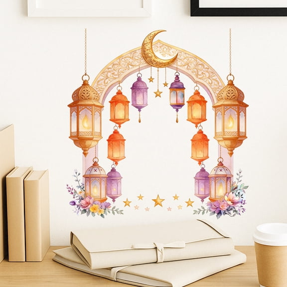 Linnome Middle East Festival Gold Castle Sticker Set for Celebration Decoration Greeting Cards Crafts