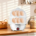 thumbnail image 1 of Linnome Mini Stainless Steel Double Layer Egg Cooker Small Kitchen Appliance for Soft or Hard Boiled Eggs Breakfast Preparation, 1 of 6