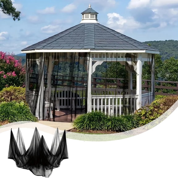 Linnome Mosquito Net Outdoor Gazebo Garden Breathable Anti Bug Mesh Shelter Foldable Anti Insect Netting for Patio Pavilion Backyard Leisure Layout