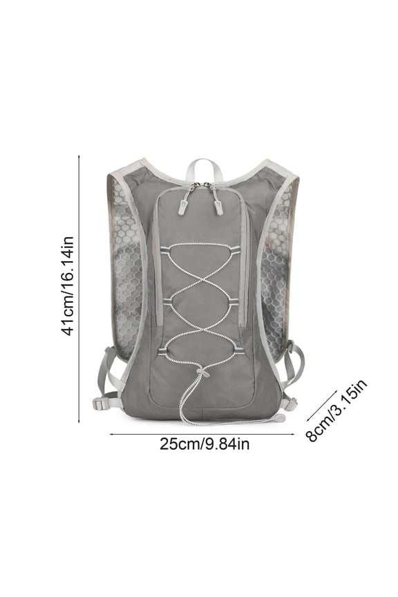 Pack of 1 Running Backpack | Fitness Bag | Jogging Daypack with Pockets | Adjustable Reflective Hydration Pack for Outdoor Running Camping Cycling, Comfortable Reflective Lightweight | Vest