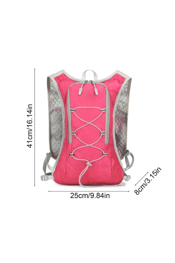 Pack of 1 Running Backpack | Fitness Bag | Jogging Daypack with Pockets | Adjustable Reflective Hydration Pack for Outdoor Running Camping Cycling, Comfortable Reflective Lightweight | Vest