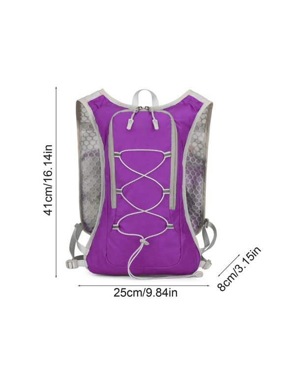 Pack of 2 Running Backpack | Fitness Bag | Jogging Daypack with Pockets | Adjustable Reflective Hydration Pack for Outdoor Running Camping Cycling, Comfortable Reflective Lightweight | Vest
