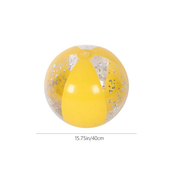 Linnome Pack of 4 Glitter Beach Ball Inflatable Beach Balls Gold Confetti Pool Balls for Swimming Pool for Adults Summer Birthday Party Favors