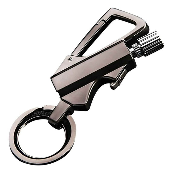 Linnome Permanent Match with Bottle Opener Metal Keychain Lighter, Reusable Waterproof Flint Matchstick Fire Starter for Camping Hunting, Great Gift Ideas