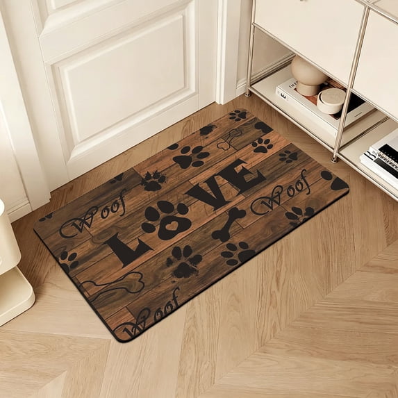 Linnome Pet Feeding Mat Diatomite Ultra Water Absorbent Anti-Spill Anti-Slip Rectangular Placemat for Dog Cat Food Water Bowl Floor Protection 15.74x23.62in