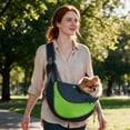 thumbnail image 1 of Linnome Small Pet Dog Sling Carrier Breathable Mesh Travelling Pet Hands- Sling Bag Adjustabled Padded Strap Front Pouch Shoulder Bag For Dogs Cats Outdoor Travel, 1 of 8