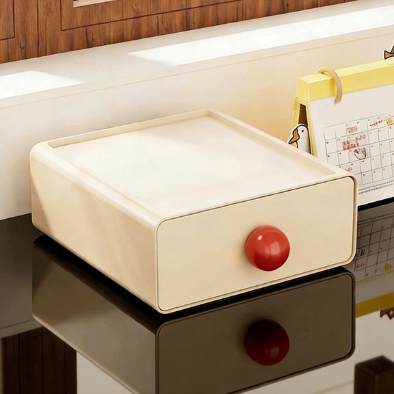 Linnome Stackable Drawer Organizer Clear Plastic Storage Bin With Pull Out Tray For Desk Countertop Makeup Art Supplies