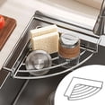 thumbnail image 1 of Linnome Stainless Steel Sink Drying Rack Triangle Kitchen Shelf - No-Drill Corner Storage Organizer with Drain - Space-Saving Sponge Holder Caddy for Kitchen Countertop Sink Bathroom, 1 of 9
