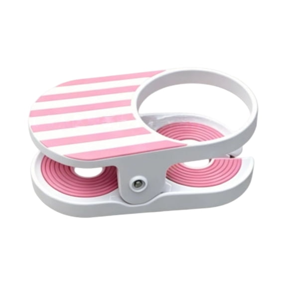 Linnome Table Edge Cup Holder Clip On Drinks Rack Striped Anti Spill Beverage Stand Portable Outdoor Patio Table Side Drink Storage Organizer
