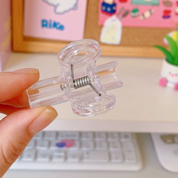 Linnome Transparent Plastic Dovetail Clip for Home Office Use Data Bills Long Tail Clip Needs