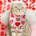thumbnail image 1 of Linnome Valentine's Day Pet Scarf Heart Shaped Bib Triangle Accessory for Dogs and Cats Sweet Festive Pet Apparel for Love Themed Celebrations, 1 of 6