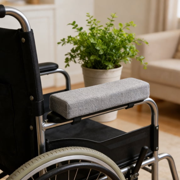 Linnome Wheelchair Arm Pad Cushion for Comfort and Support Durable Washable Cover Pressure Relief Accessory