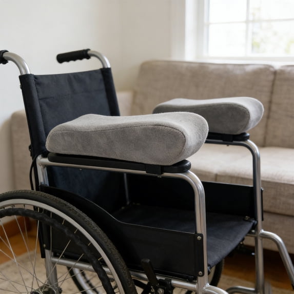 Linnome Wheelchair Arm Rest Cushion Pad for Comfortable Support Durable Easy Clean Pressure Relief Aid