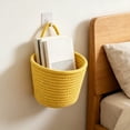 thumbnail image 1 of Linnome Woven Wall Hanging Storage Basket Hangable Sundry Organizer Basket for Cosmetics Snack Small Household Goods Classification Arrangement, 1 of 6