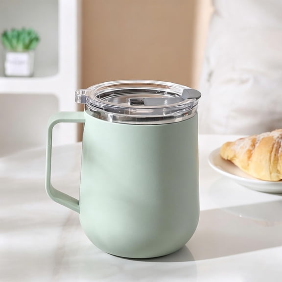 Linnome 500ml Stainless Steel Mug Large Capacity Reusable Drinking Cup for Coffee Tea Water Home Office Camping Daily Beverage Use