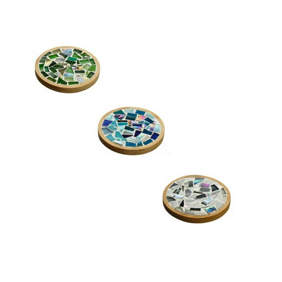 Linnyunggg Glass Tile Wooden Crafts (For Adults) Mixed Color Kits DIY Crafts Kits (For Adult Beginners) Making Kits (For Handmade Home Gifts) Diy Crafts for Adults Diy Crafts for Kids